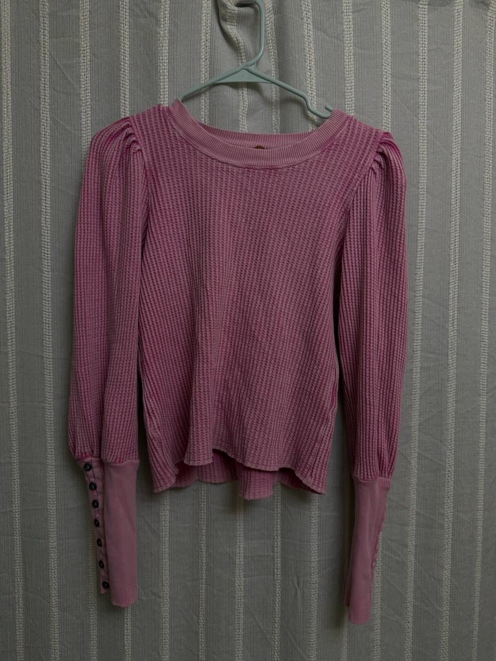 Free People FP One Wesley Puff Sleeve Thermal Top XS